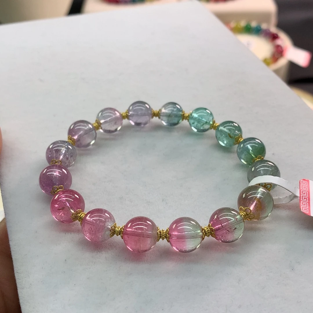 【闪购商品】手链未镶嵌碧玺碧玺西瓜单圈9.2