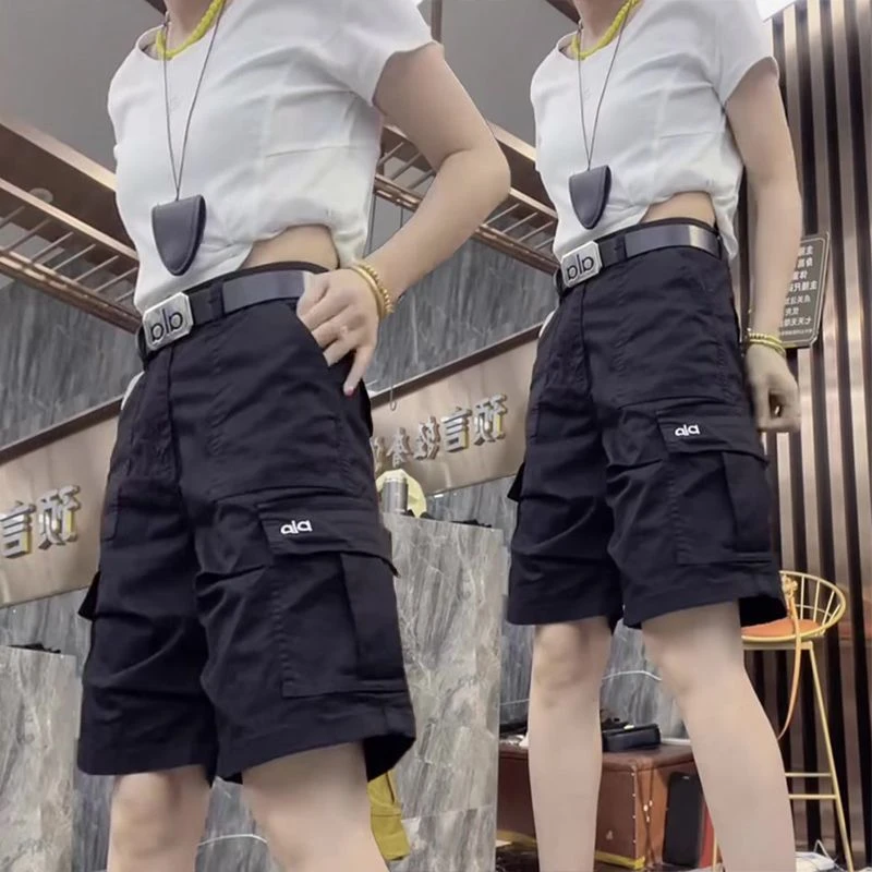夏季潮流ins韩版精美工装五分短裤 2025年中青年女士高腰吸湿排汗