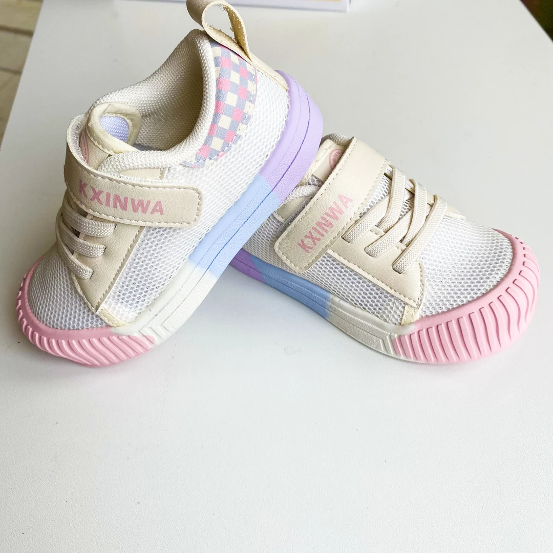 【包趾护脚】春秋男女宝网面幼儿园小白鞋软底防滑童鞋机能板鞋