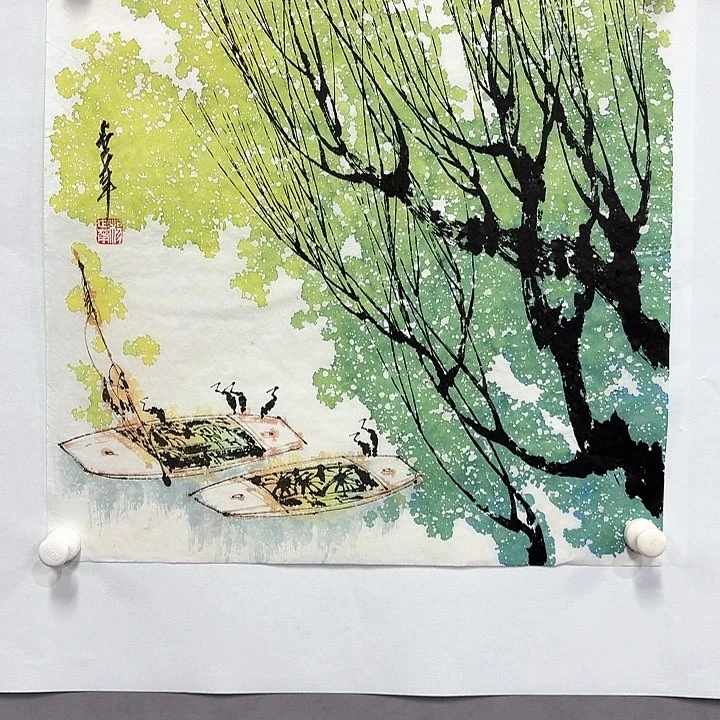 国画亲笔手绘放心去藏