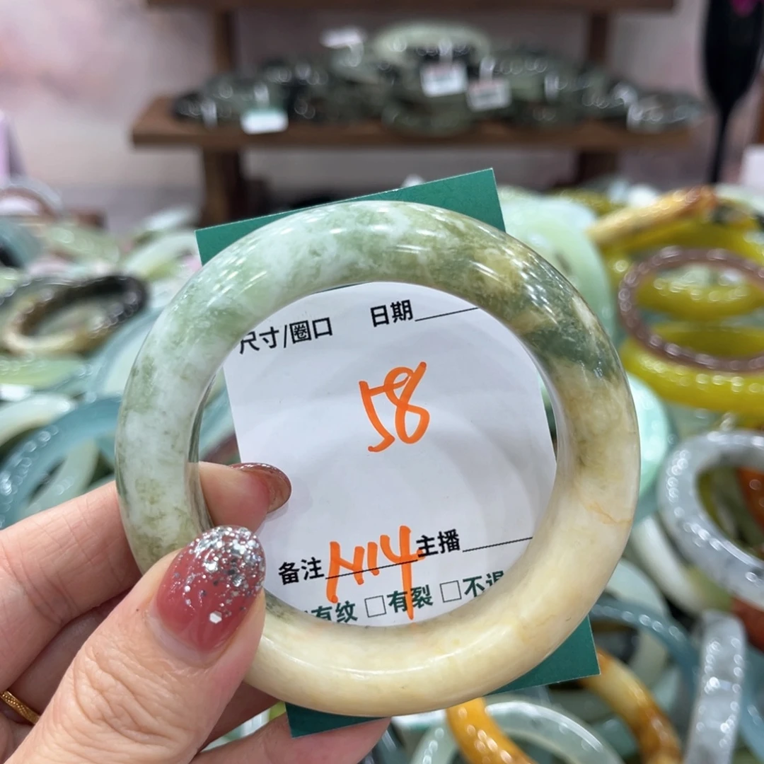 未镶嵌蛇纹石玉手镯手镯