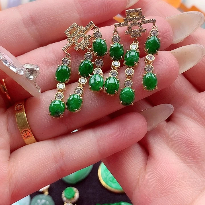 翡翠银S925镶嵌颈饰翡翠