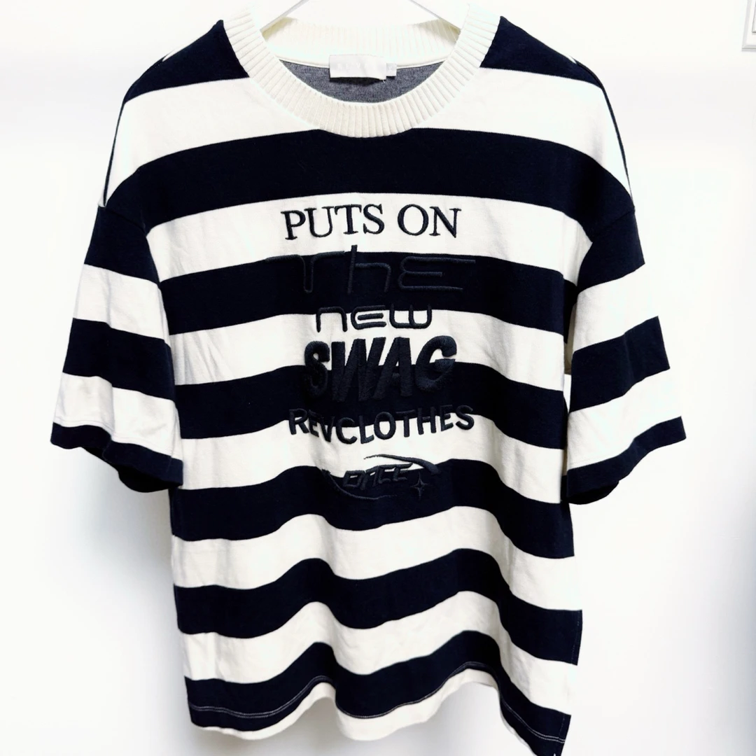 99新 ALEXANDER WANG re‘van 34码  条纹短袖 99新