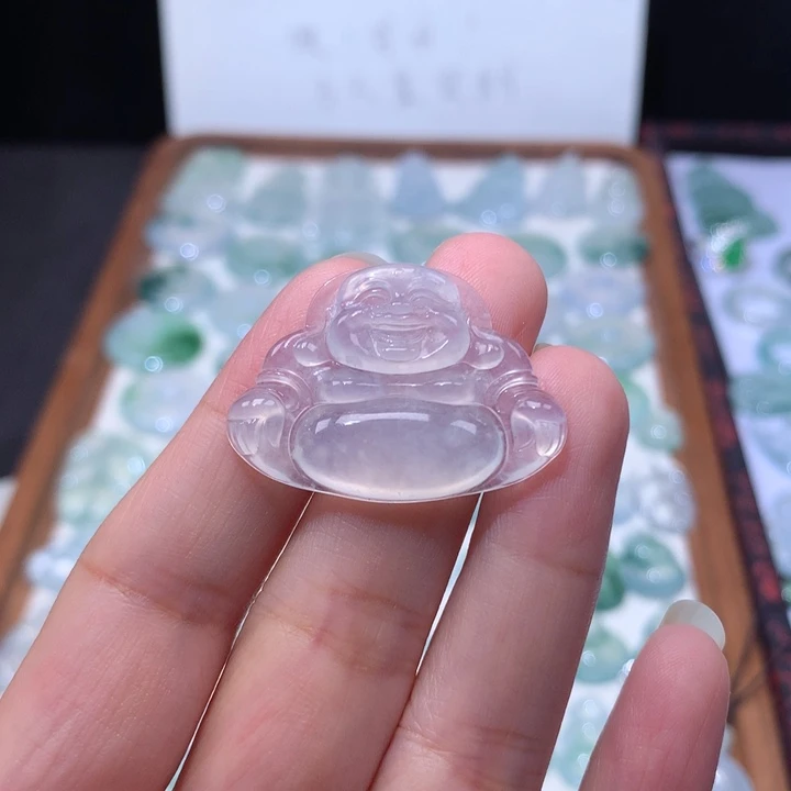 颈饰未镶嵌翡翠冰种大佛公