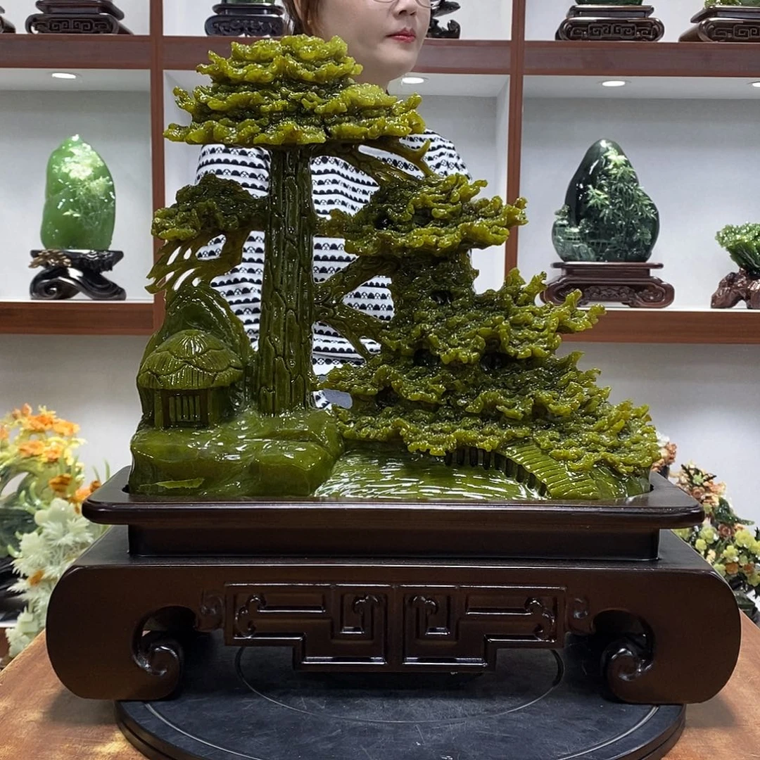 用***仪玉山水摆件 玄关摆件