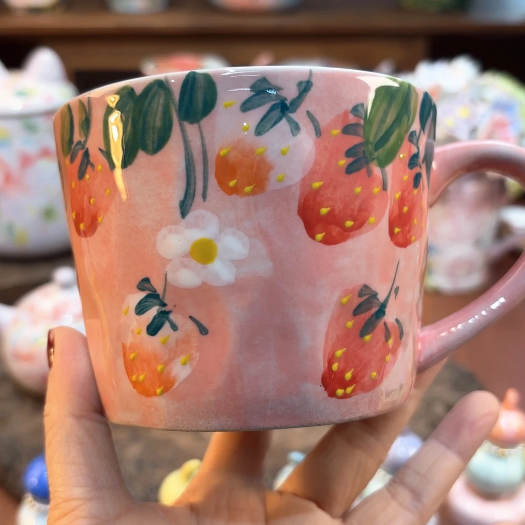 瓷片景德镇手绘高温釉下彩陶瓷茶具