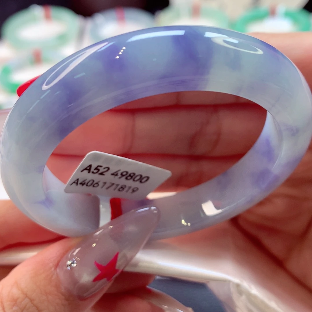 翡翠手镯未镶嵌正圈18号66