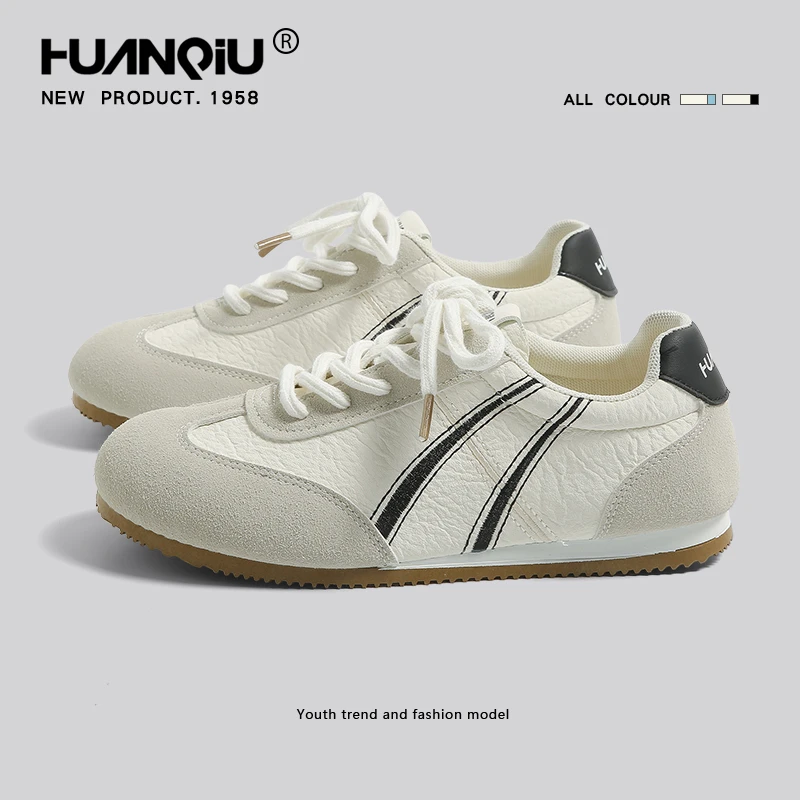 环球平底阿甘德训鞋女款2025春季新款运动休闲鞋时尚百搭圆头板鞋