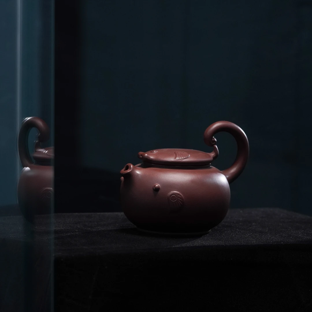 lot.20506 恽建军 紫泥河豚壶 220cc