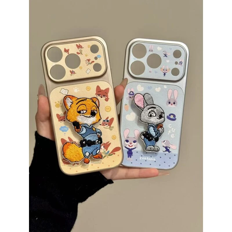 萌系可爱围边奔跑朱迪尼克适用于iphone17promax苹果16pr手机壳15