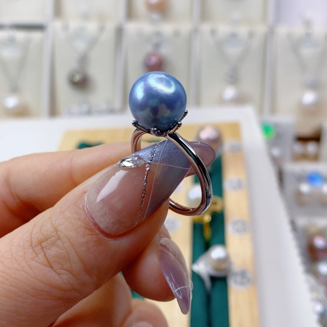 淡水珍珠戒指合金