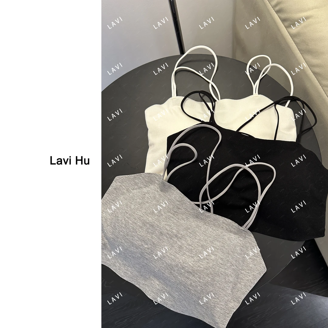 Lavi Hu时尚百搭打底修身美背吊带背心9910