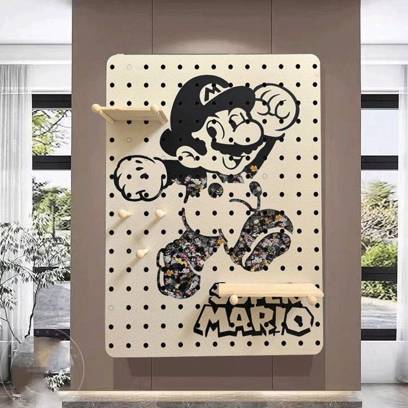 高档马里奥潮牌玄关装饰画高级客厅挂画现代简约走廊过道洞洞板