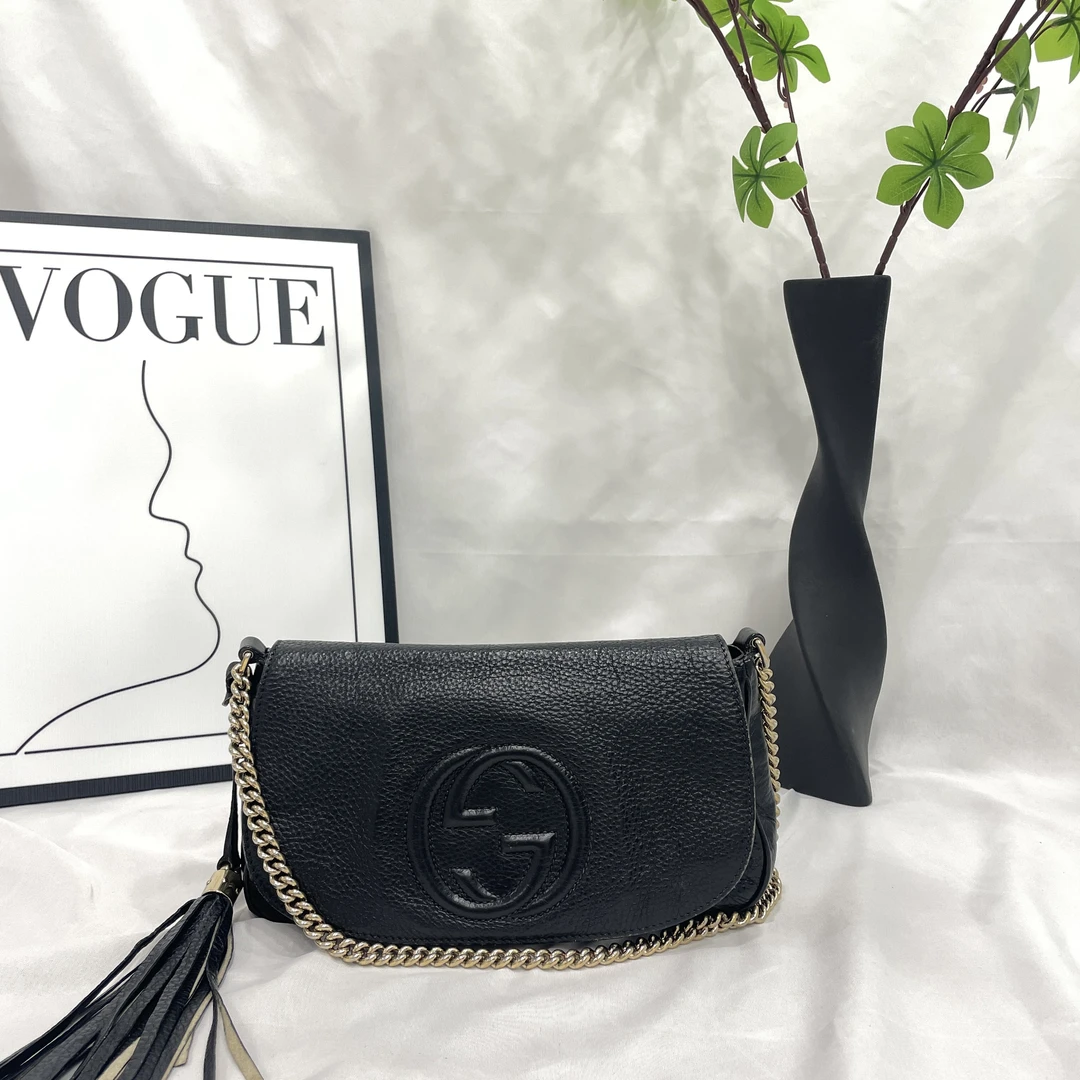 95新 GUCCI/古驰 流苏相机斜挎包/15164
