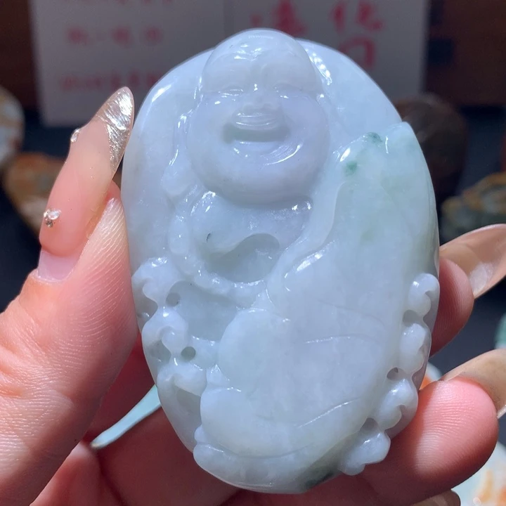 翡翠未镶嵌颈饰保真天然A货翡翠