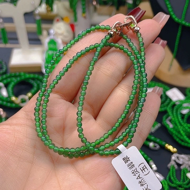 翡翠未镶嵌颈饰翡翠项链3