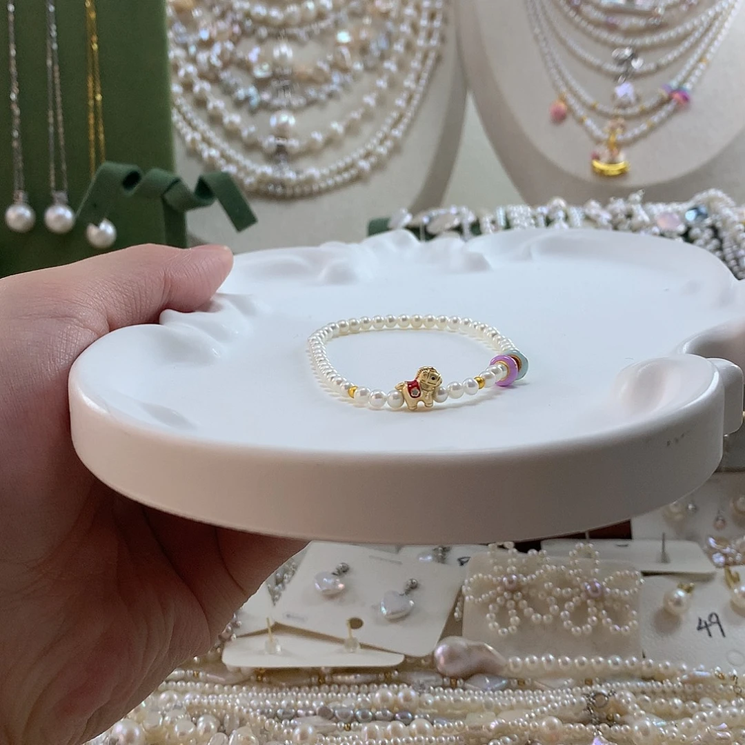 银S925镶嵌淡水珍珠手绳