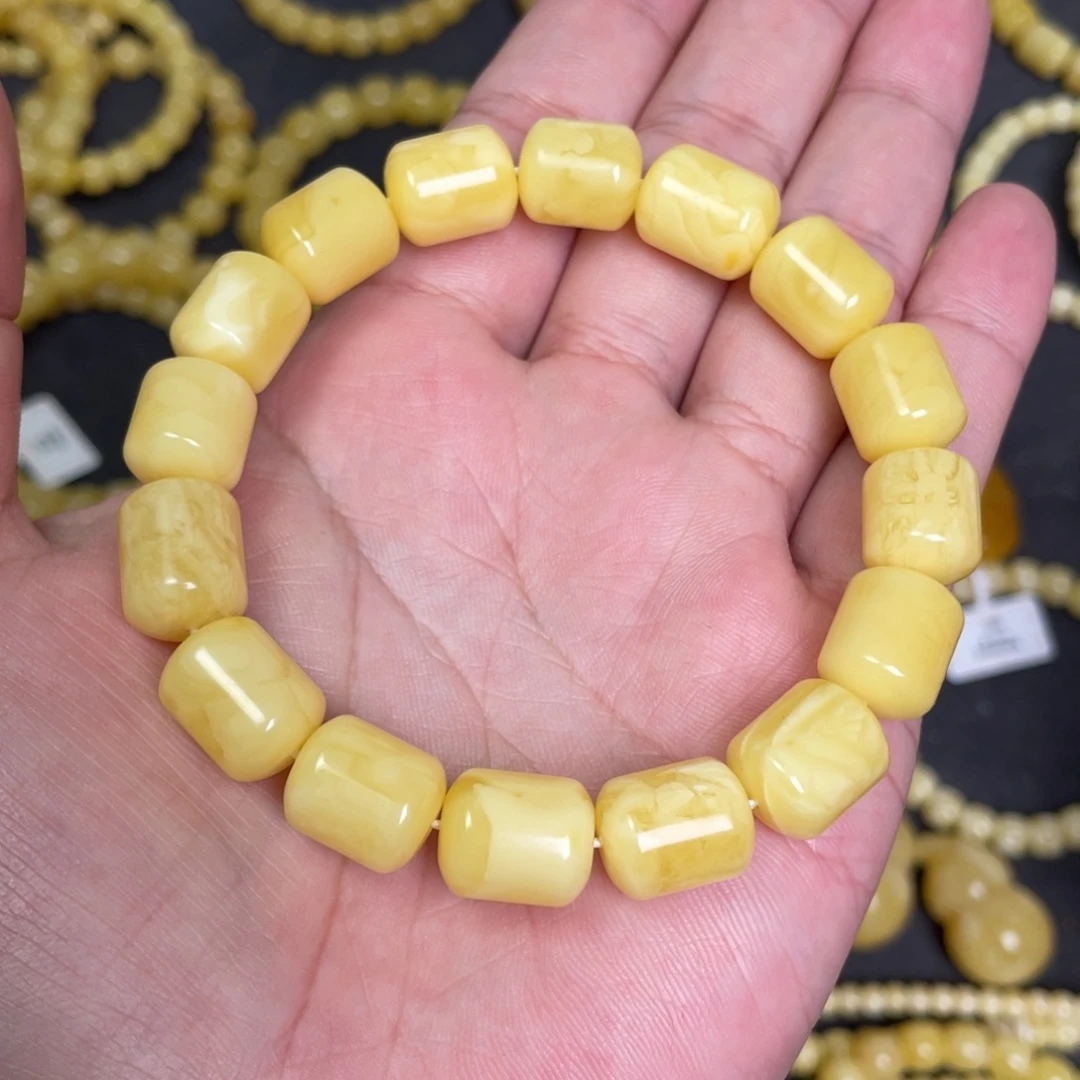 蜜蜡未镶嵌裸石蜜蜡竹节手串11mm