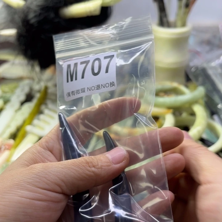 蛇纹石玉发饰合金小*