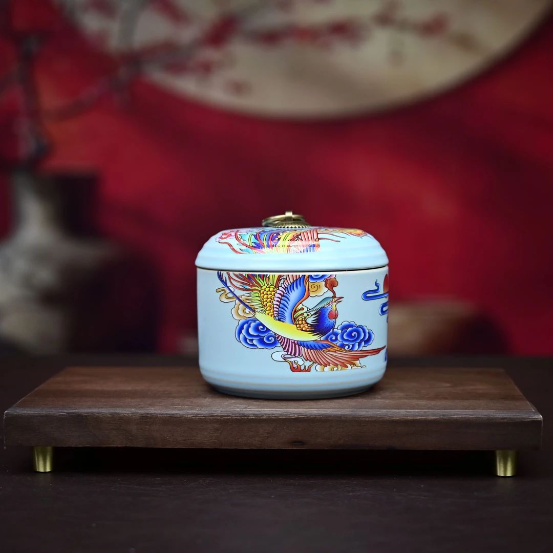 1S飞凤凰茶叶罐蓝G2