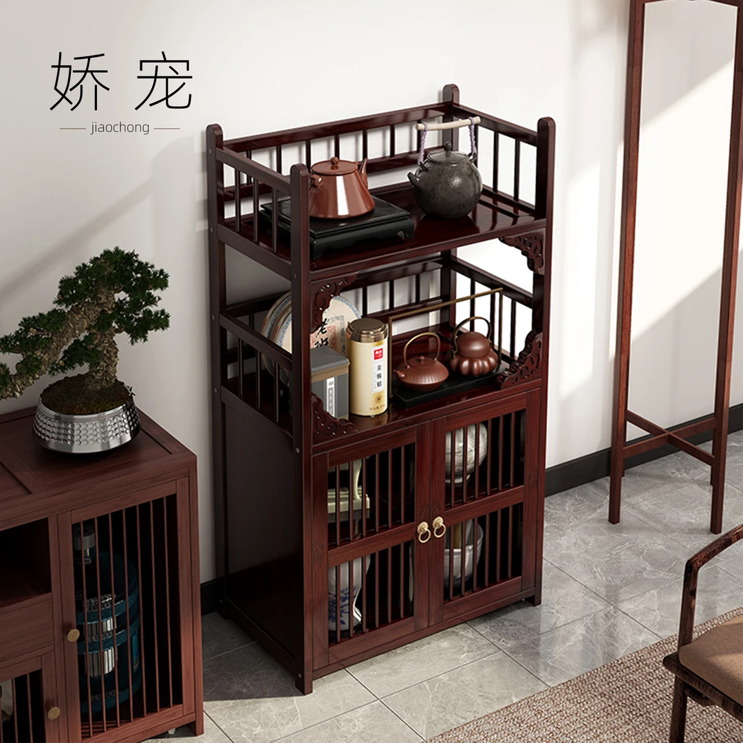 新中式实木博古架置物架多宝阁客厅隔断茶叶收纳架子2025新款爆款