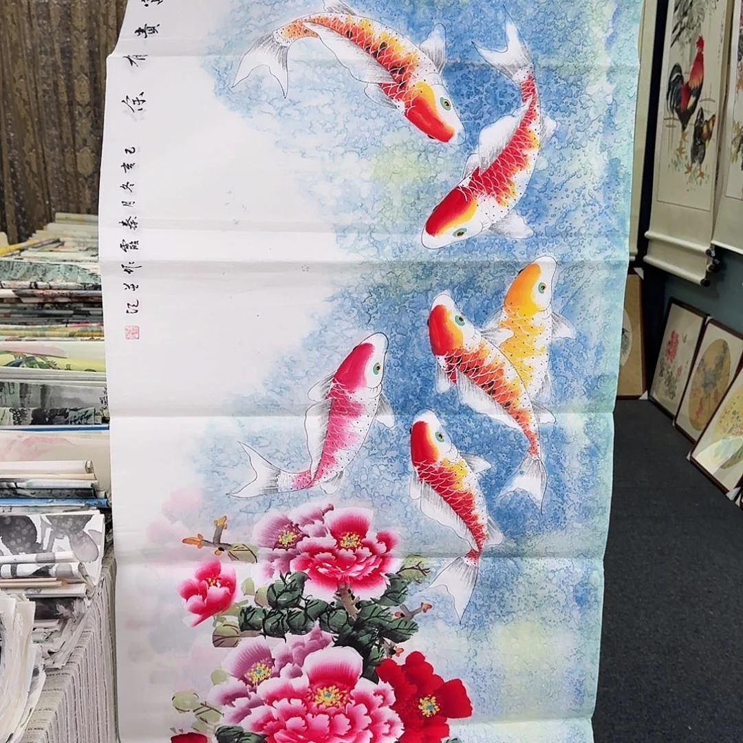 纯手绘国画作品好看四尺