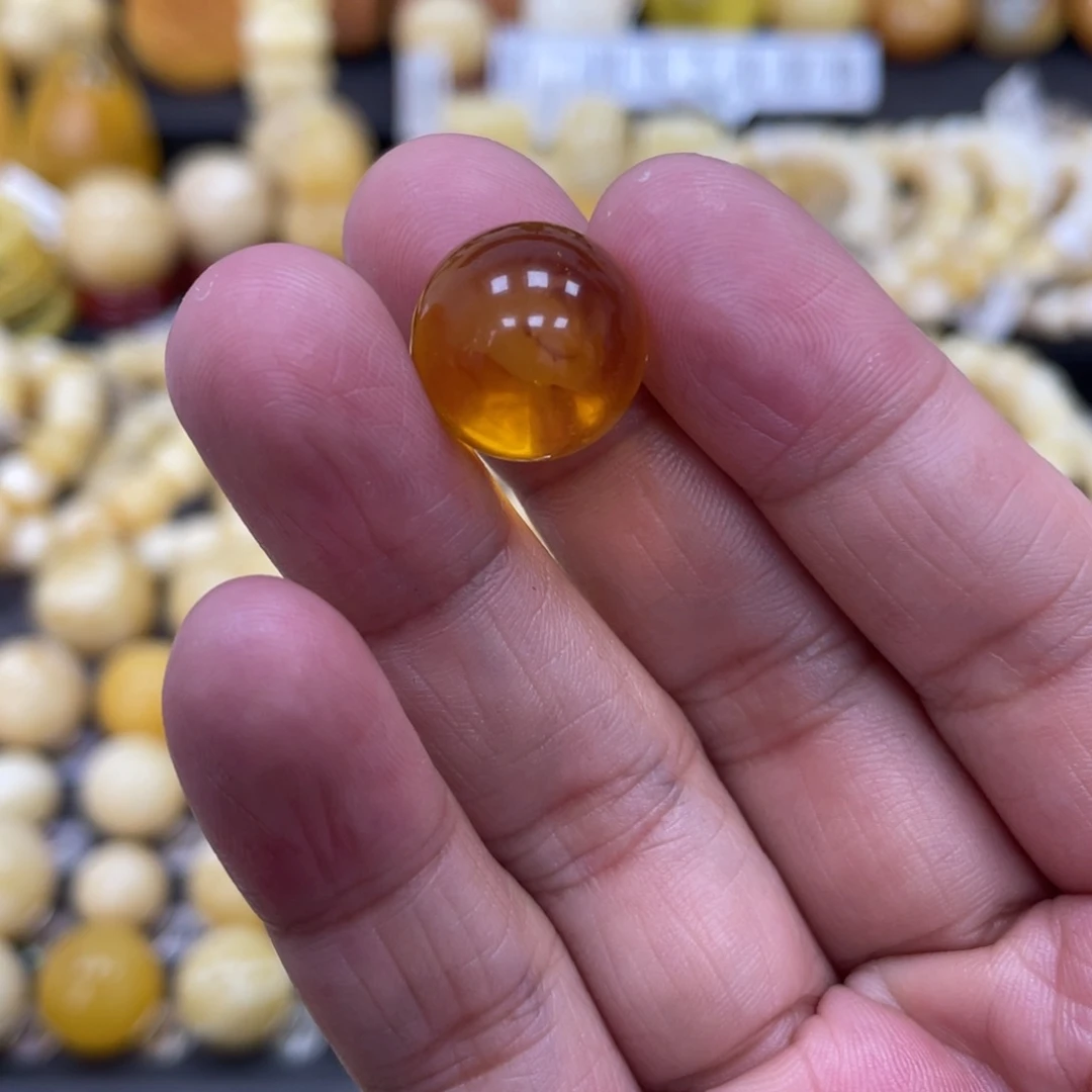 琥珀珠宝奇石未镶嵌14.8mm福利 瑕疵