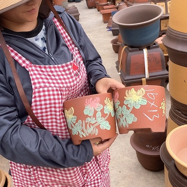 紫砂花瓶紫砂花盆