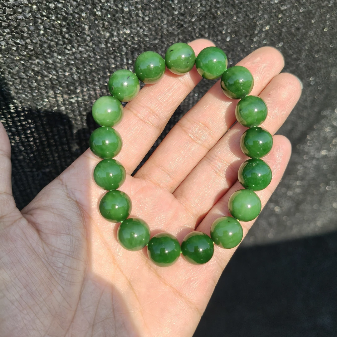 和田玉碧玉卡 12 手串