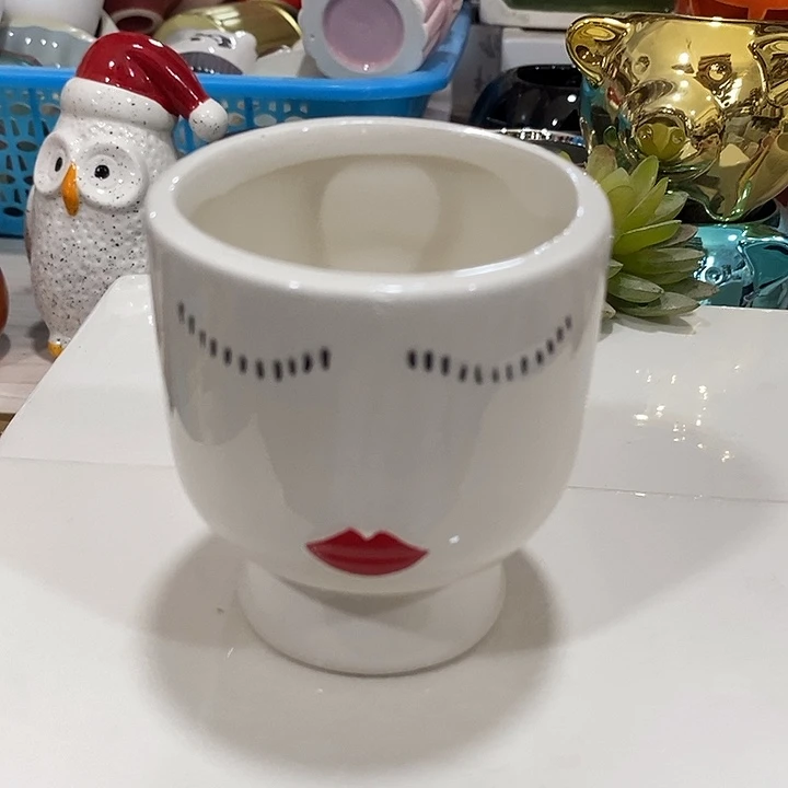 摆件陶盆有孔 微瑕介意勿拍