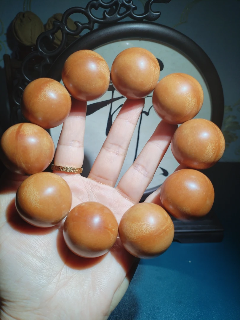 精品全品正圆橄榄核光珠手串手持稀有款大尺寸30+
