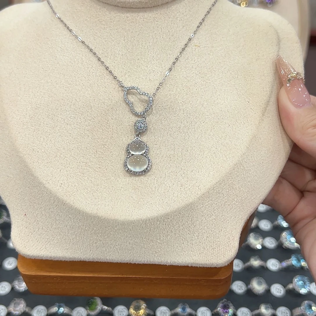 蛇纹石玉银S925镶嵌戒指張*