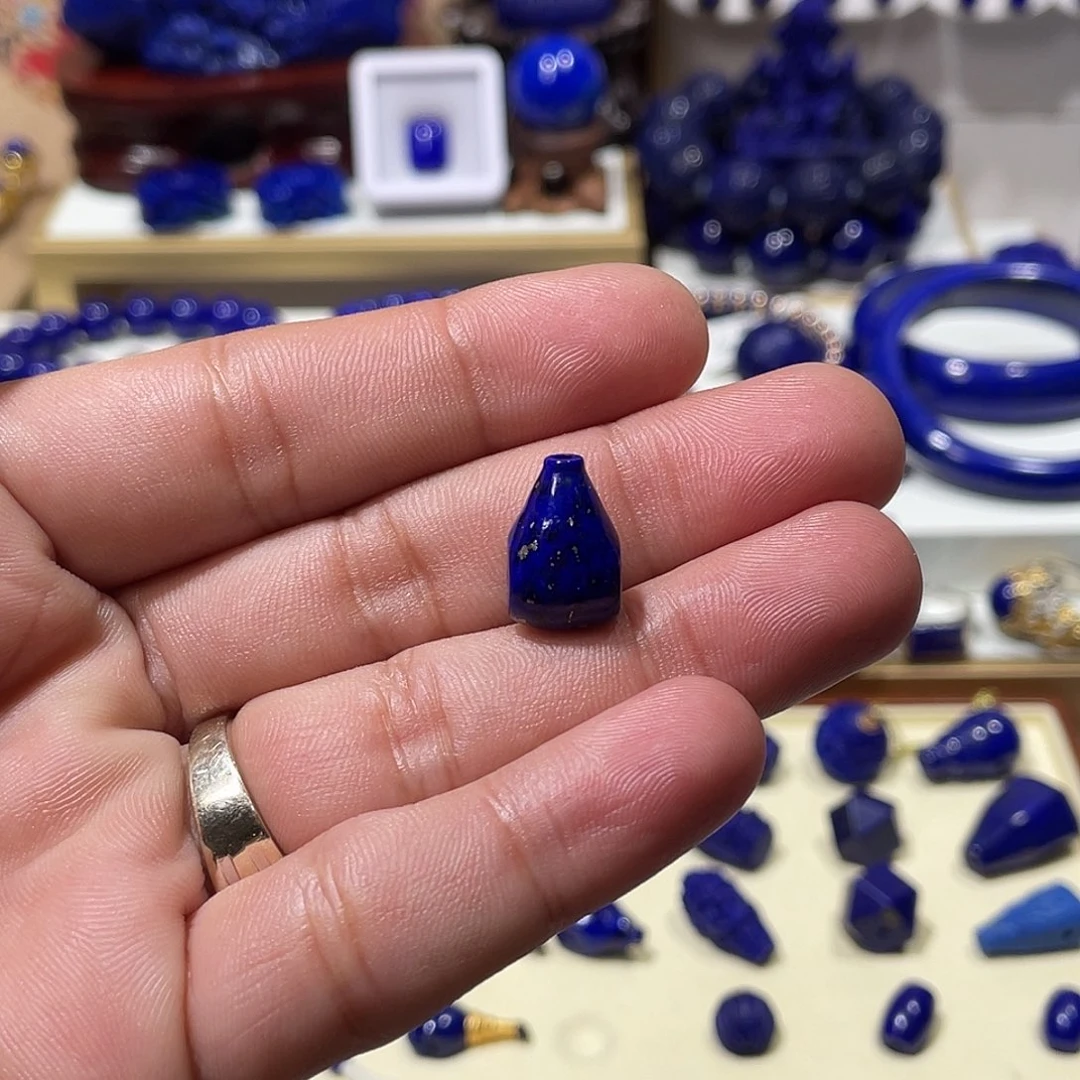 青金石未镶嵌10mm奶嘴三通