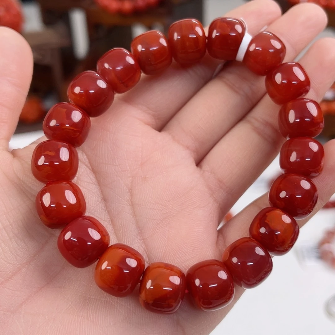 南红玛瑙瓦西典藏级老型单圈12mm未镶嵌