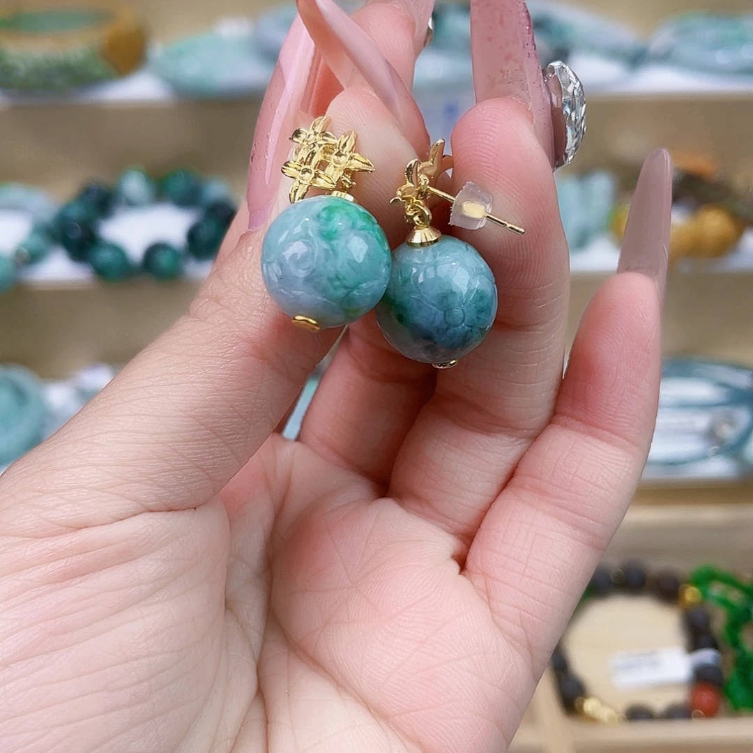 翡翠未镶嵌手链耳坠