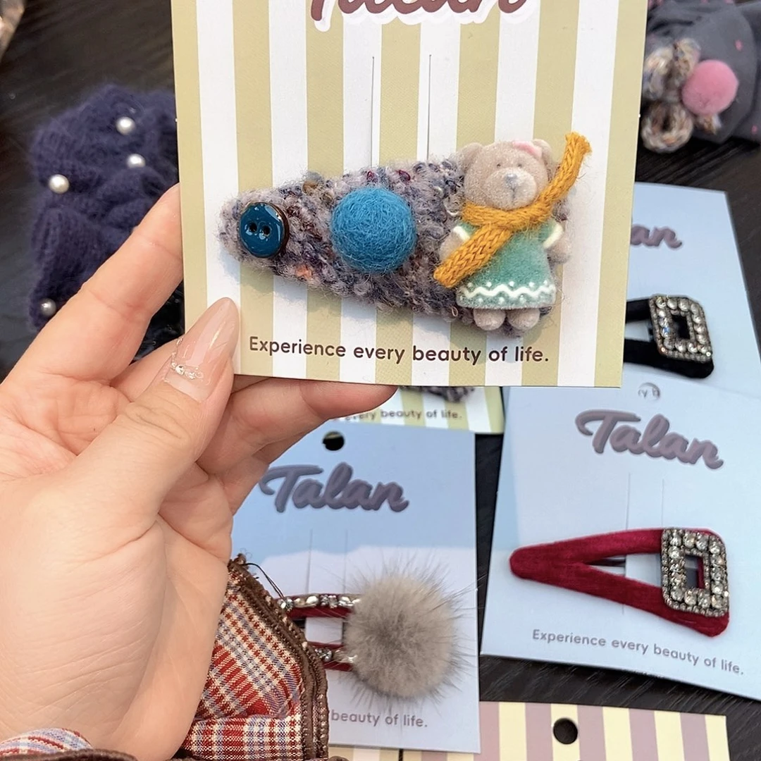 布艺铁合金新款掰掰夹可爱风