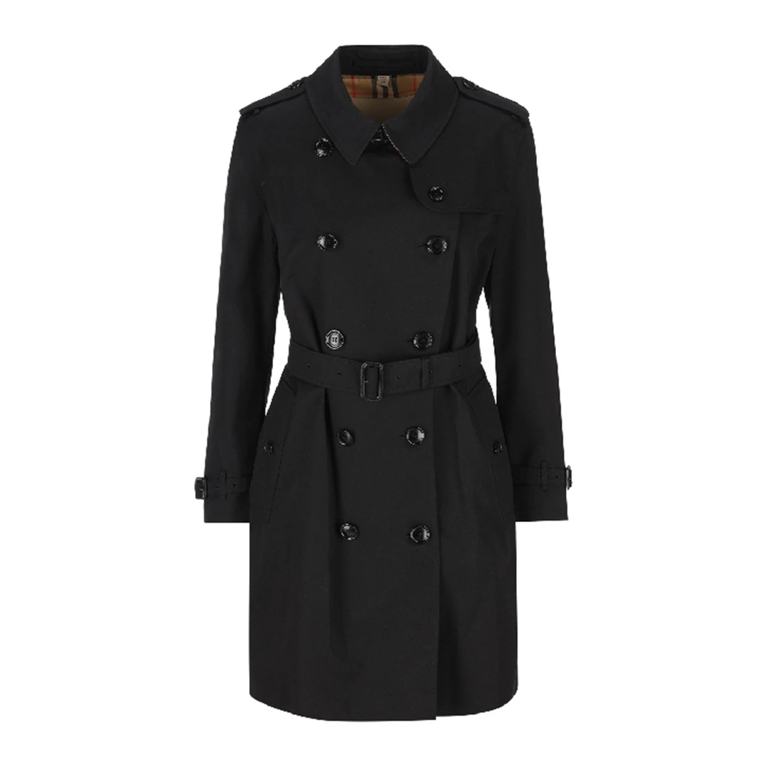 博柏利｜【肯辛顿版型】女士春秋款双排扣收腰修身长款风衣