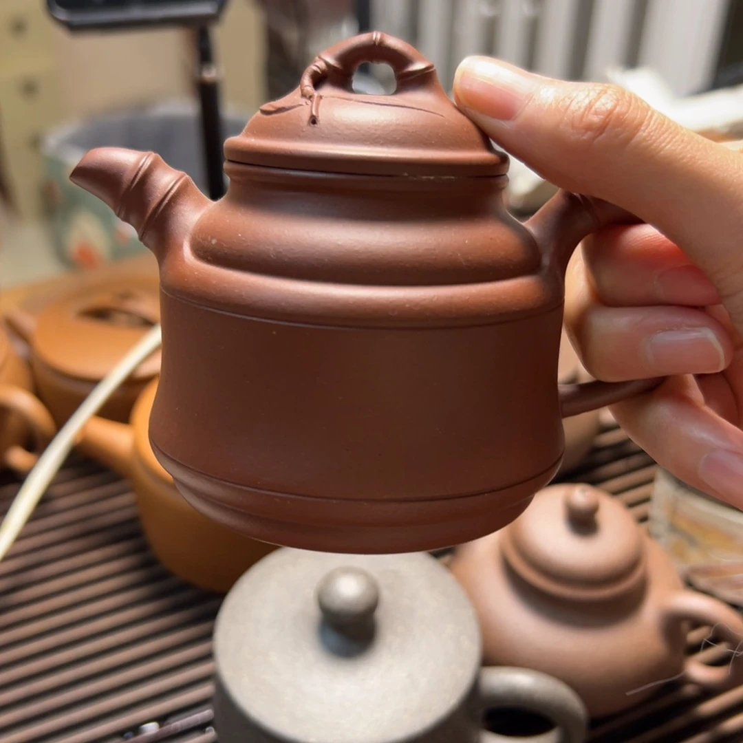 紫砂茶壶安*?红皮龙竹鼎180