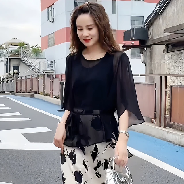 高级感黑色防晒罩衫女2025夏季新款减龄时尚衬衫薄纱外穿冰丝网纱