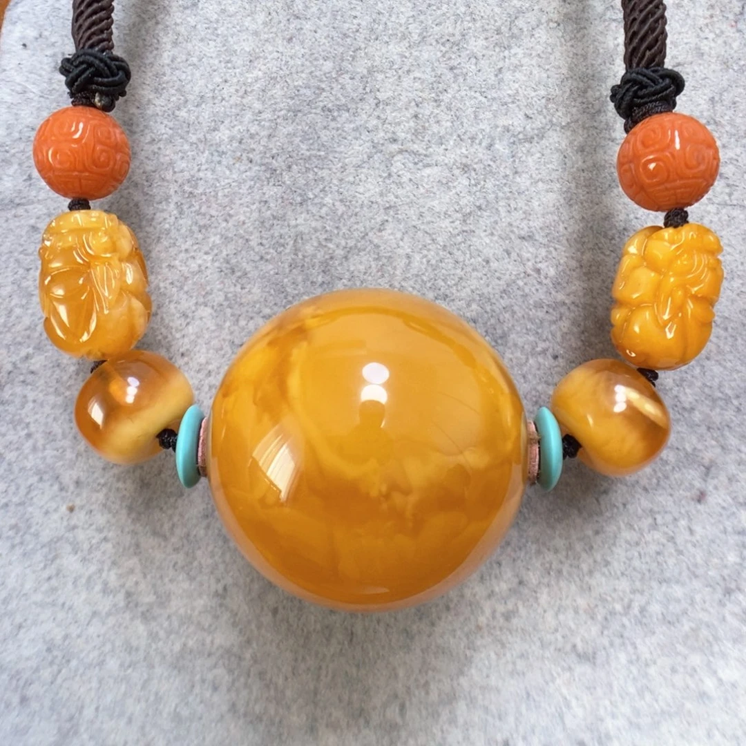 蜜蜡项链未镶嵌蜜蜡锁骨