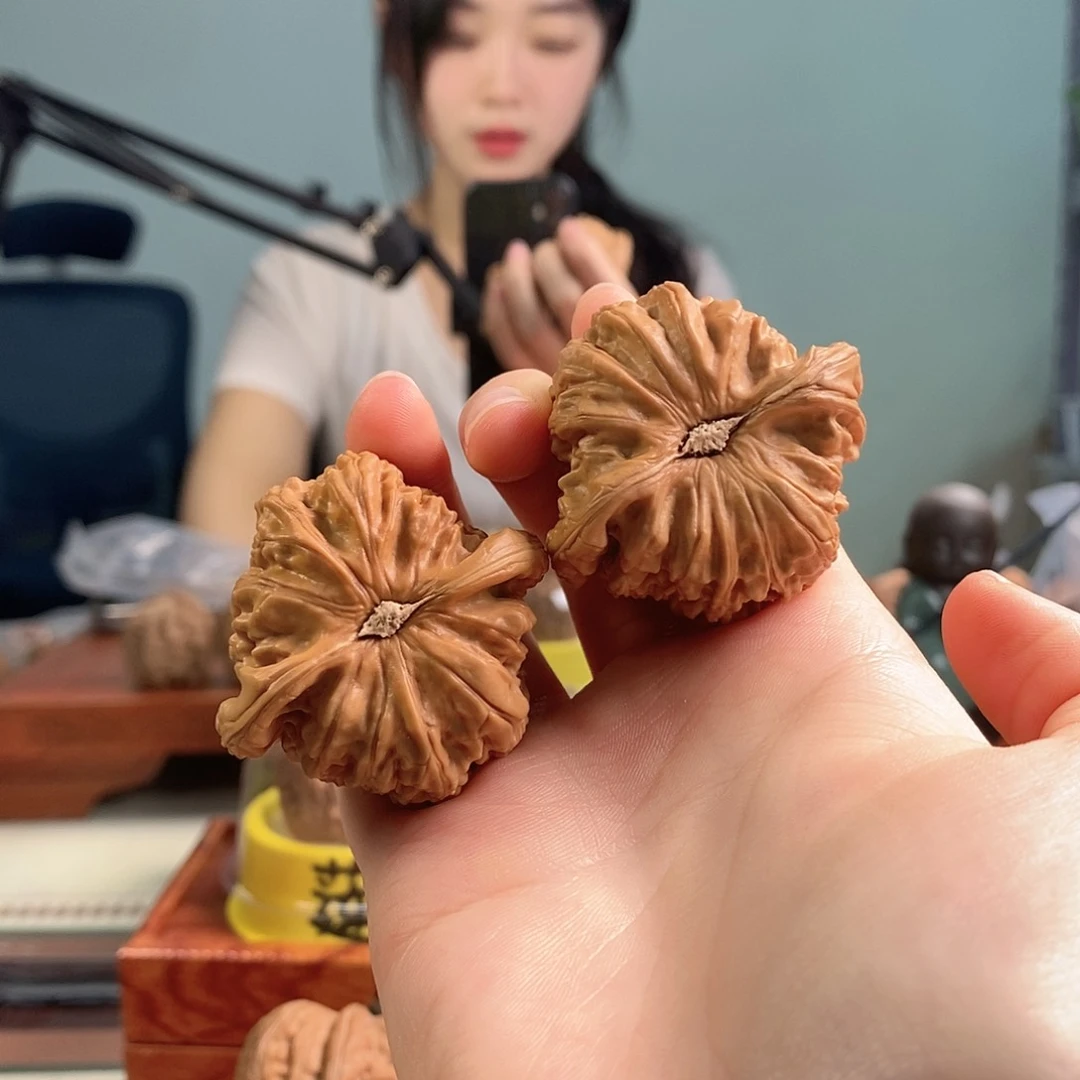 吊坠文玩核桃白狮子44