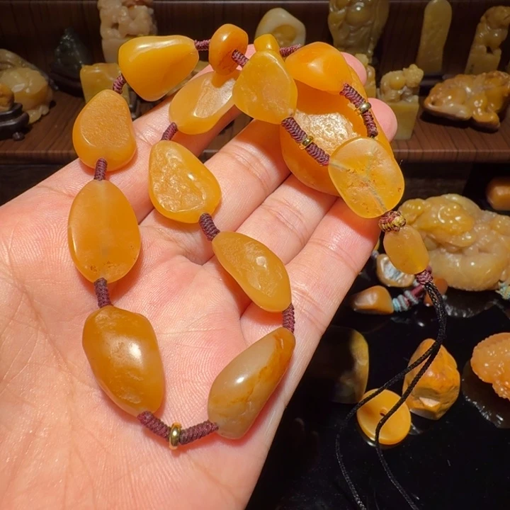 行***茶印石寿山石寿山田黄手持