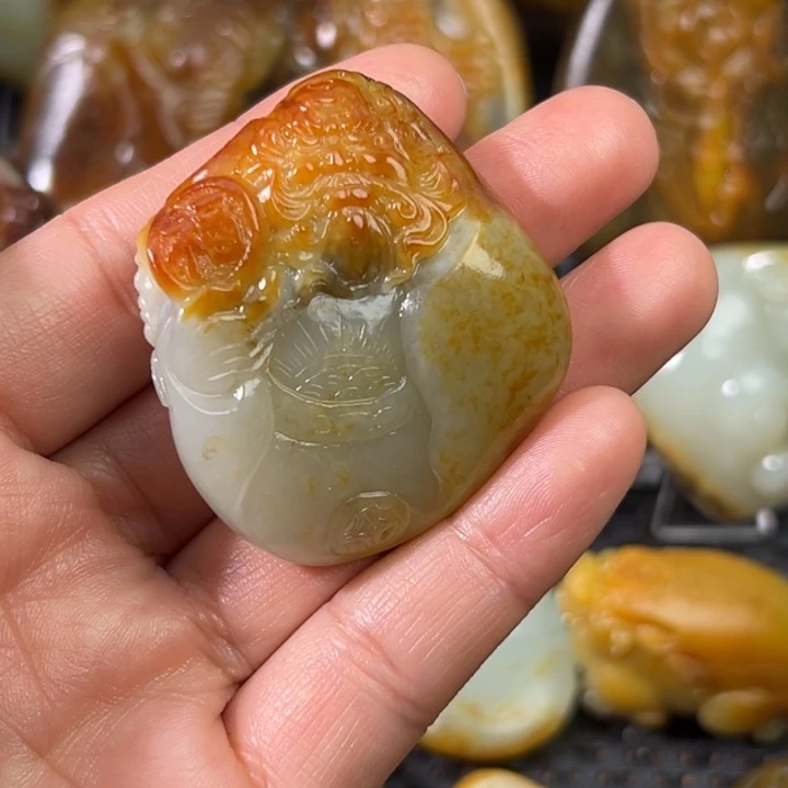 孤***寂和田玉未镶嵌挂件