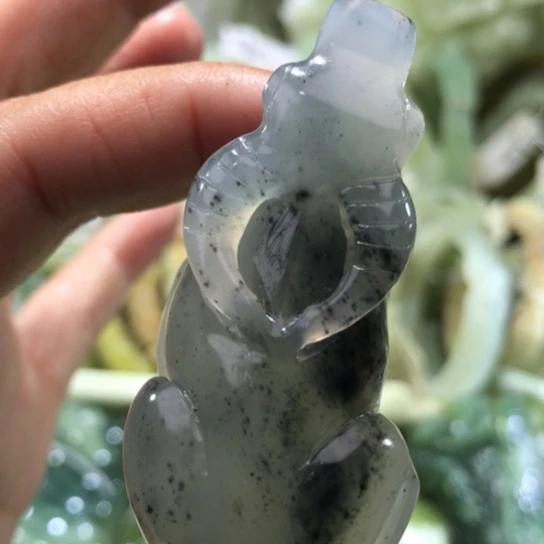 未镶嵌岫玉手把手把