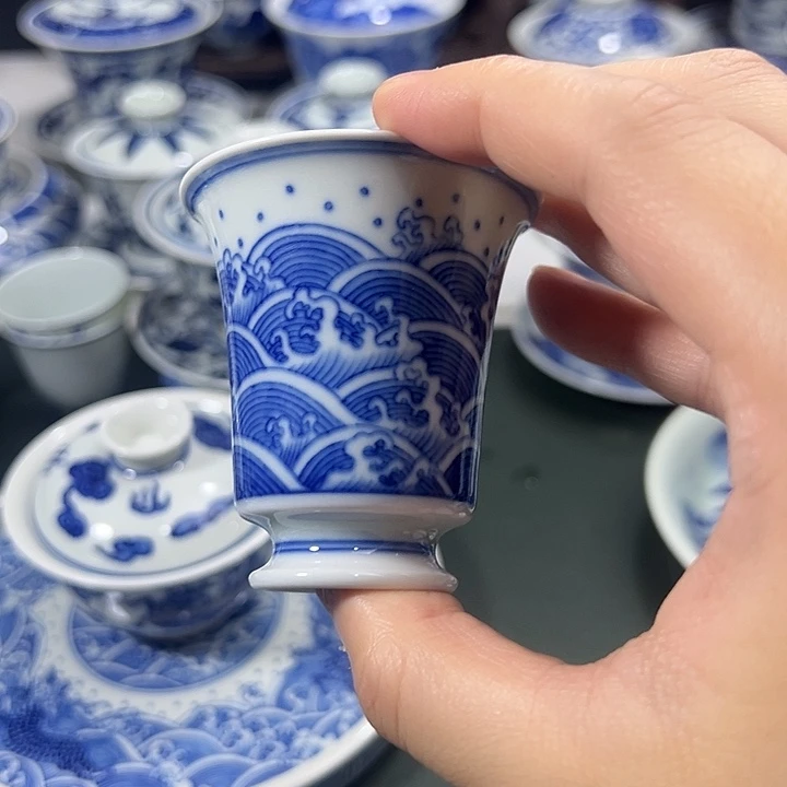 双*微瑕柴窑景德镇纯手工手绘