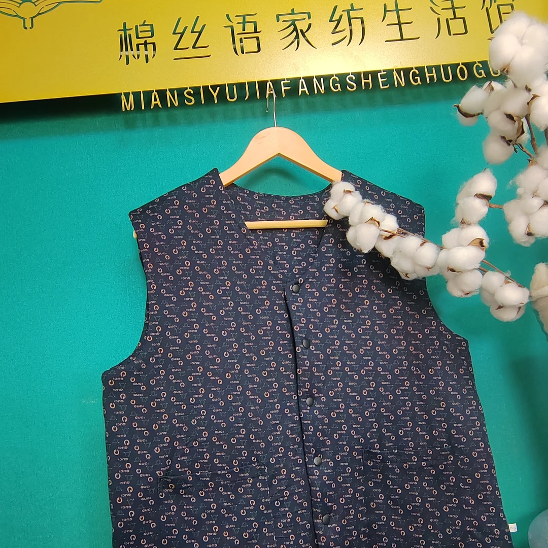 2025男款纯棉花马甲 冬季保暖无领坎肩