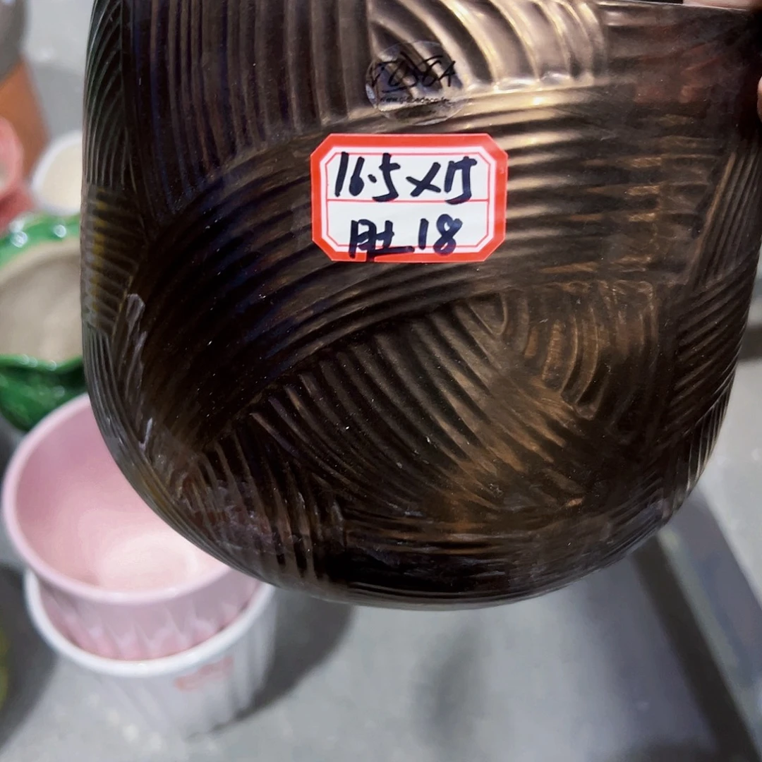 有孔外贸尾单陶瓷花盆凑单10米包邮