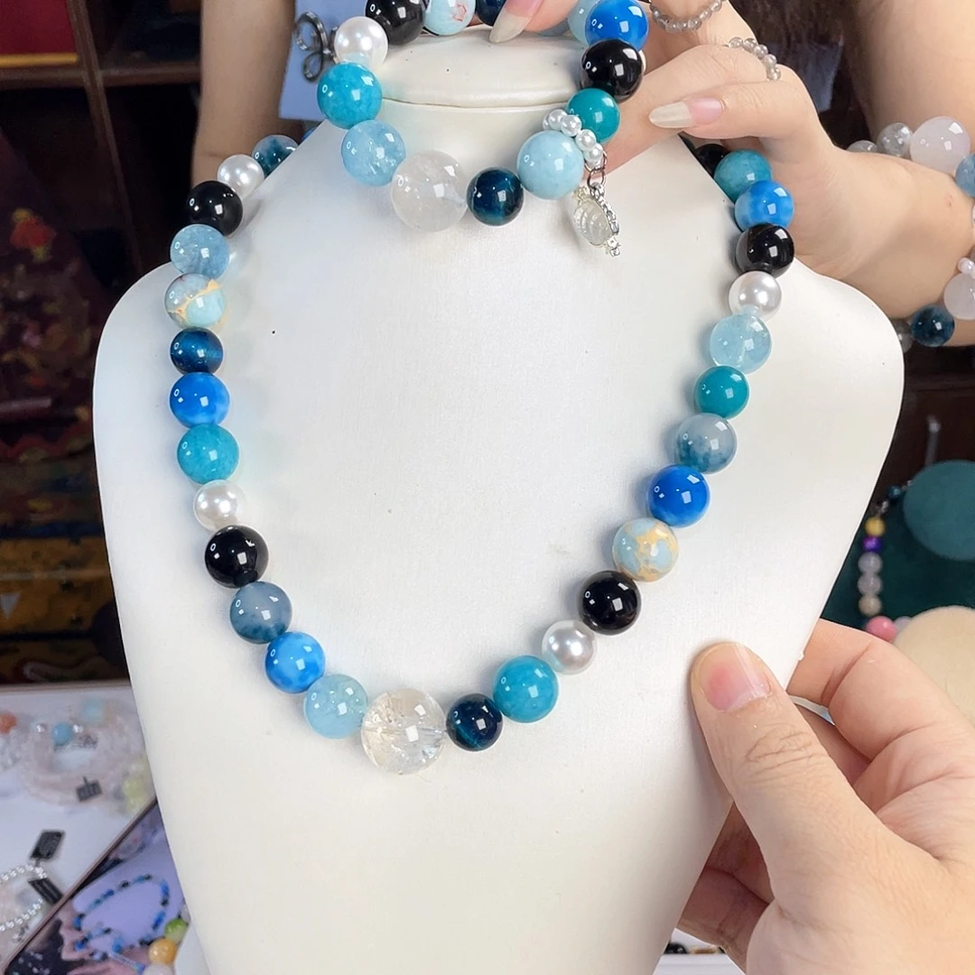 水晶手链银S925镀金镶嵌