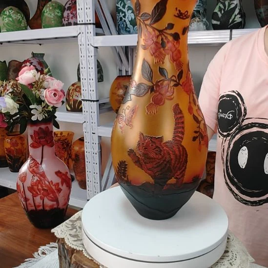 手工艺品琉璃【8】格雷花瓶