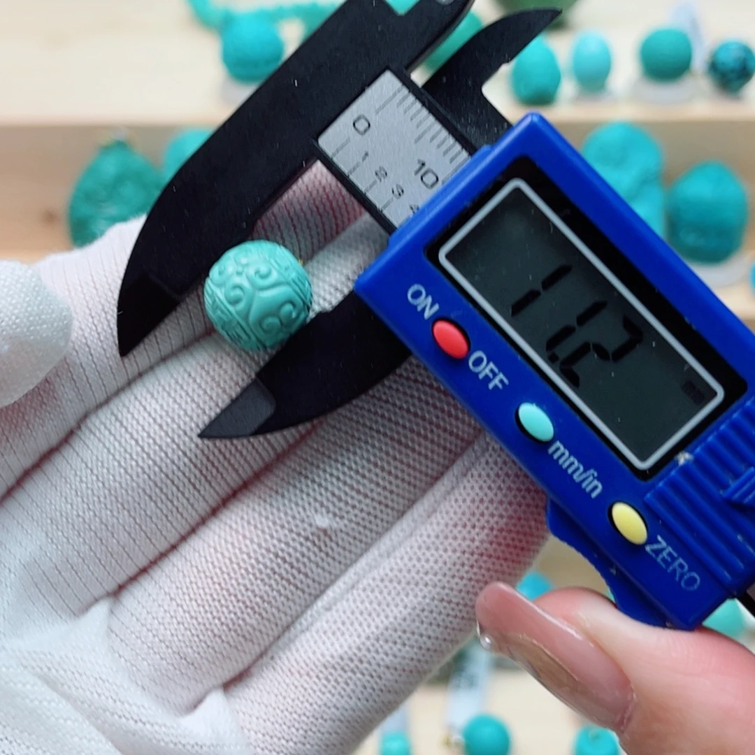 未镶嵌绿松石回纹珠